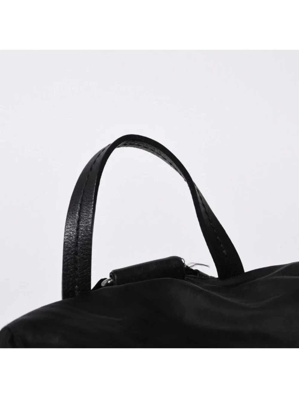Prada Backpack Re-Nylon Black Nylon Saffiano Leather